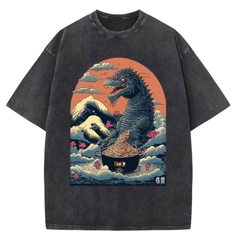 Tokyo-Tiger Ramen Monster Washed T-Shirt