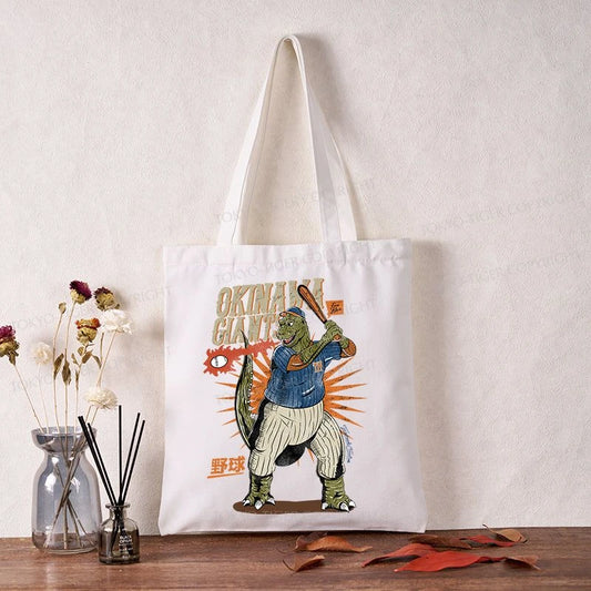 Tokyo-Tiger OKINAWA GIANTS Dinosaur Tote Bag