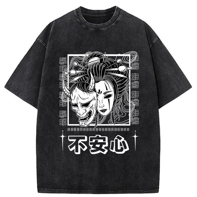 Tokyo-Tiger Harajuku Oni Yokai Japanese Washed T-Shirt
