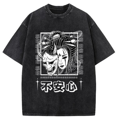 Tokyo-Tiger Harajuku Oni Yokai Japanese Washed T-Shirt