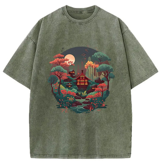 Tokyo-Tiger Japanese Village Washed T-Shirt