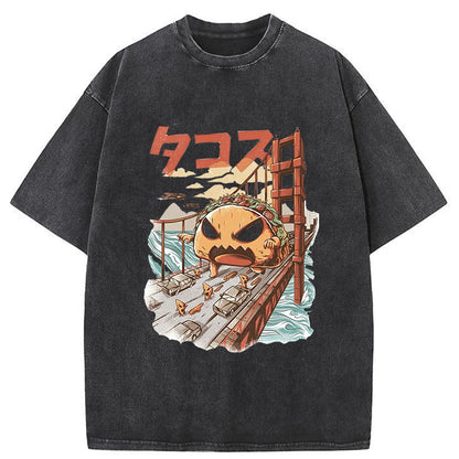 Tokyo-Tiger The Great Taco Kaiju Washed T-Shirt