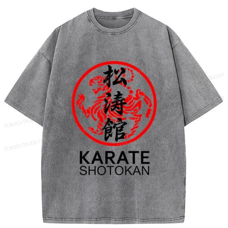 Tokyo-Tiger Karate Shotokan Washed T-Shirt