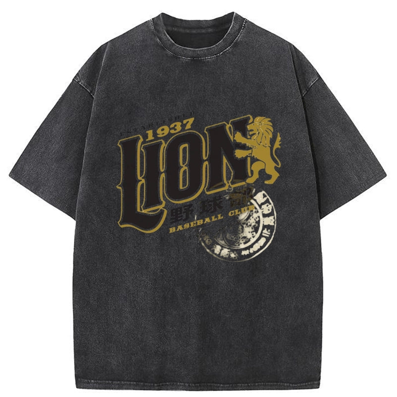 Tokyo-Tiger Lion Baseball Club Washed T-Shirt
