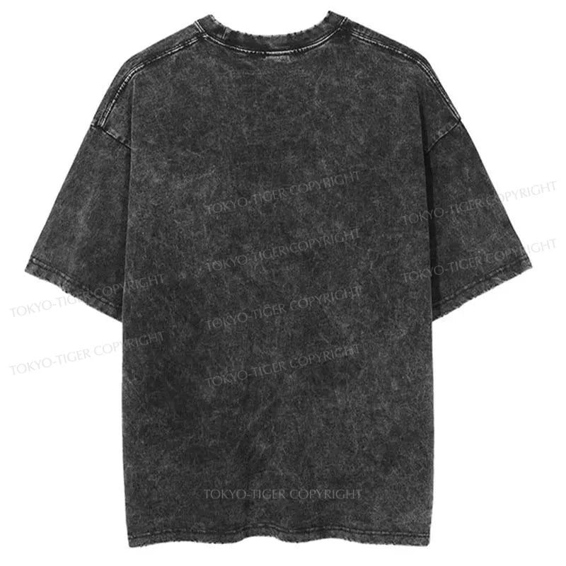 Tokyo-Tiger Samurai  Japanese Washed T-Shirt