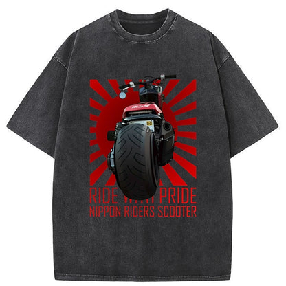 Tokyo-Tiger Scooter Japan Washed T-Shirt