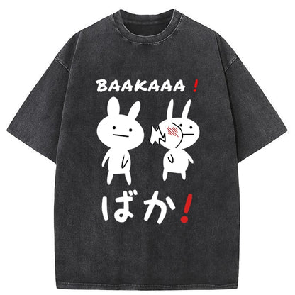 Tokyo-Tiger Anime Baka Manga Slap Washed T-Shirt