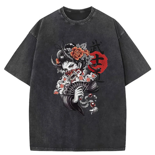 Tokyo-Tiger Kabuki Vaporwave Washed T-Shirt