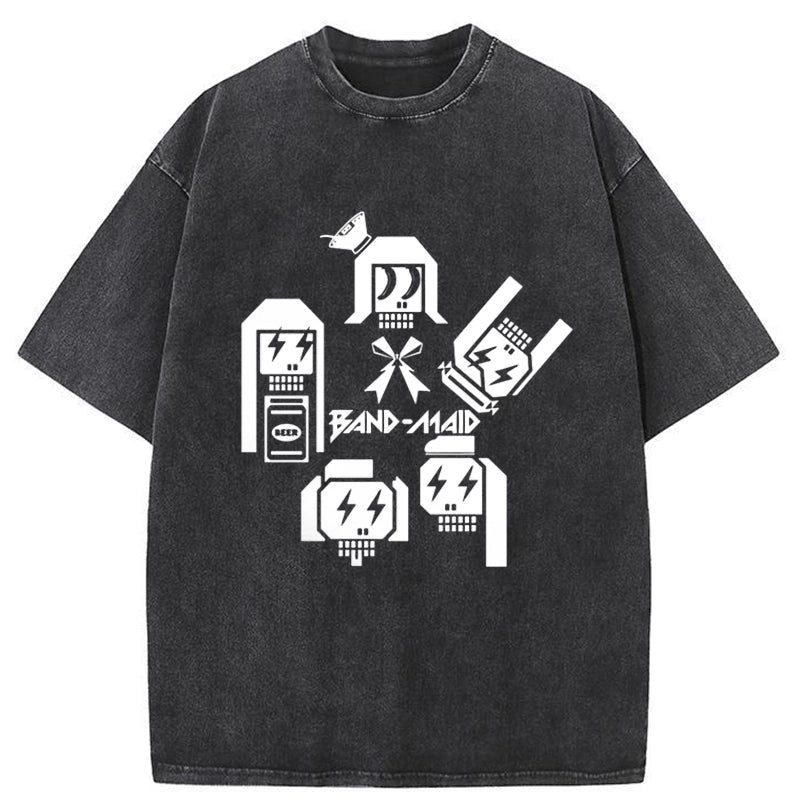 Tokyo-Tiger Band Maid Kawaii Washed T-Shirt