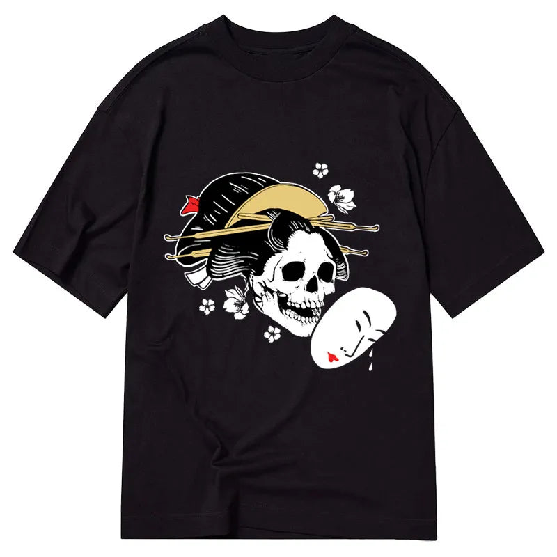 Tokyo-Tiger Japanese Geisha Mask Skull Classic T-Shirt