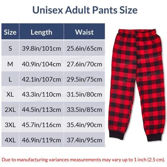 Tokyo-Tiger Buffalo Plaid Christmas Elastic Waist Pants