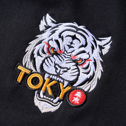 Tokyo-Tiger Norwegian Wood By Haruki Murakami Embroidery Varsity Jacket