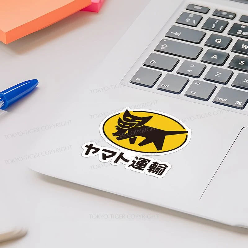 Tokyo-Tiger Black Cat Transport Pattern Japanese Sticker