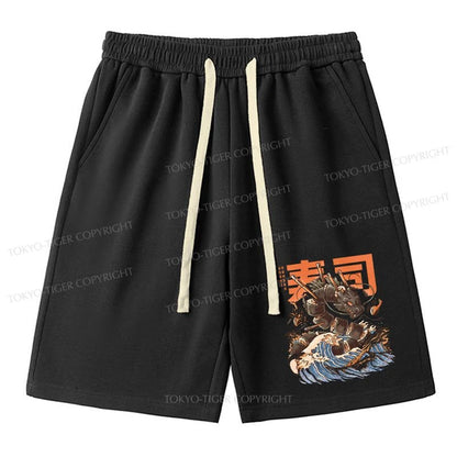 Tokyo-Tiger The Great Sushi Dragon Wave Unisex Shorts