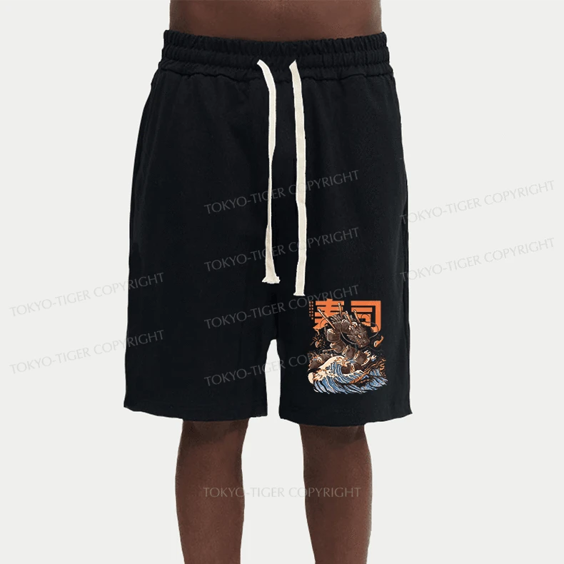 Tokyo-Tiger The Great Sushi Dragon Wave Unisex Shorts