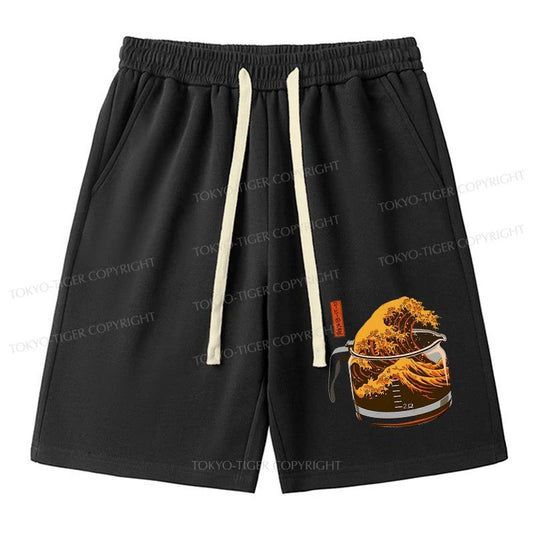 Tokyo-Tiger The Great Wave Off Coffee Japanese  Unisex Shorts