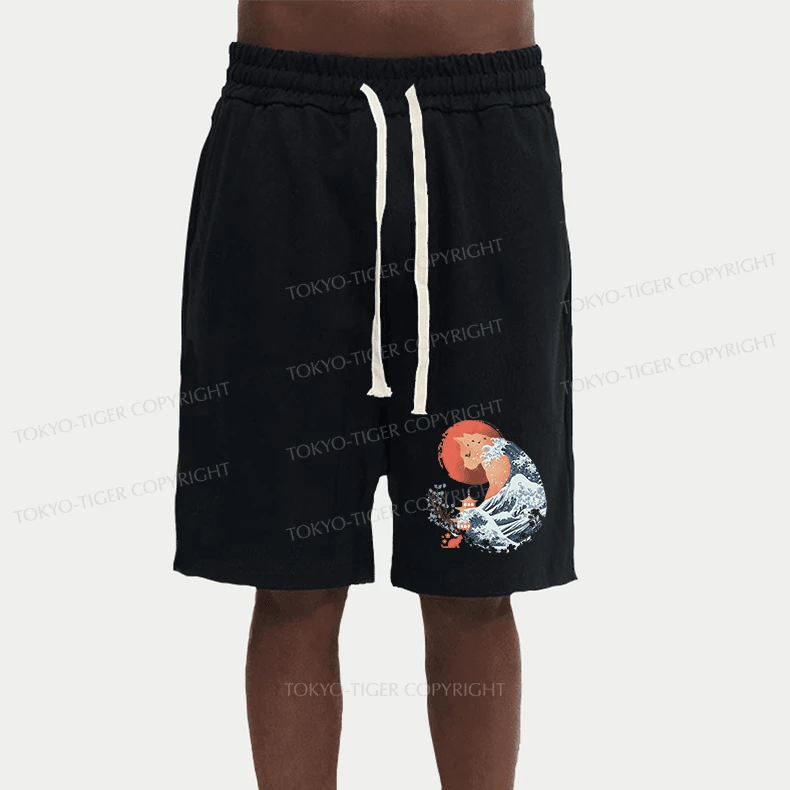 Tokyo-Tiger Spirit Cat Wave Japan Unisex Shorts