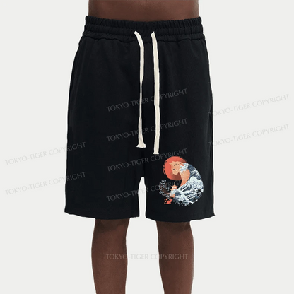 Tokyo-Tiger Spirit Cat Wave Japan Unisex Shorts