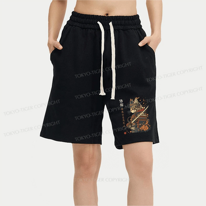 Tokyo-Tiger Cat Samurai Japanese Unisex Shorts