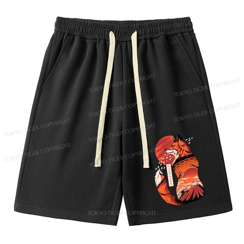 Tokyo-Tiger Japanese fox tattoo Unisex Shorts