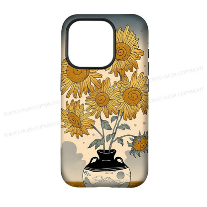 Tokyo-Tiger Sunflowers Ukiyo-e Phone Case