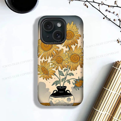 Tokyo-Tiger Sunflowers Ukiyo-e Phone Case