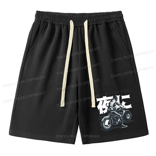 Tokyo-Tiger Motorcyclist Japanese Night Rider Unisex Shorts