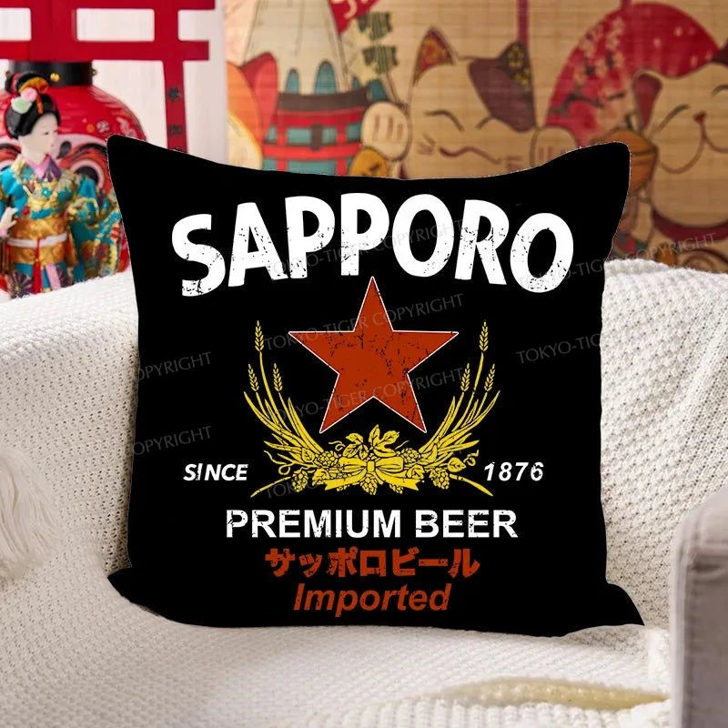 Tokyo-Tiger Sapporo Beer Cushion Pillow