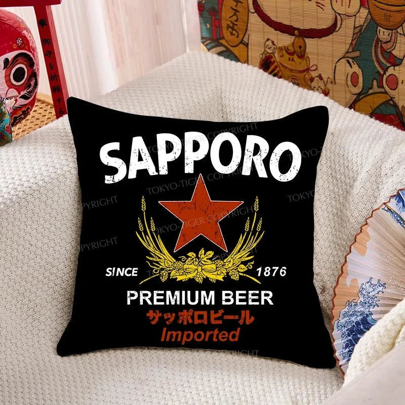 Tokyo-Tiger Sapporo Beer Cushion Pillow