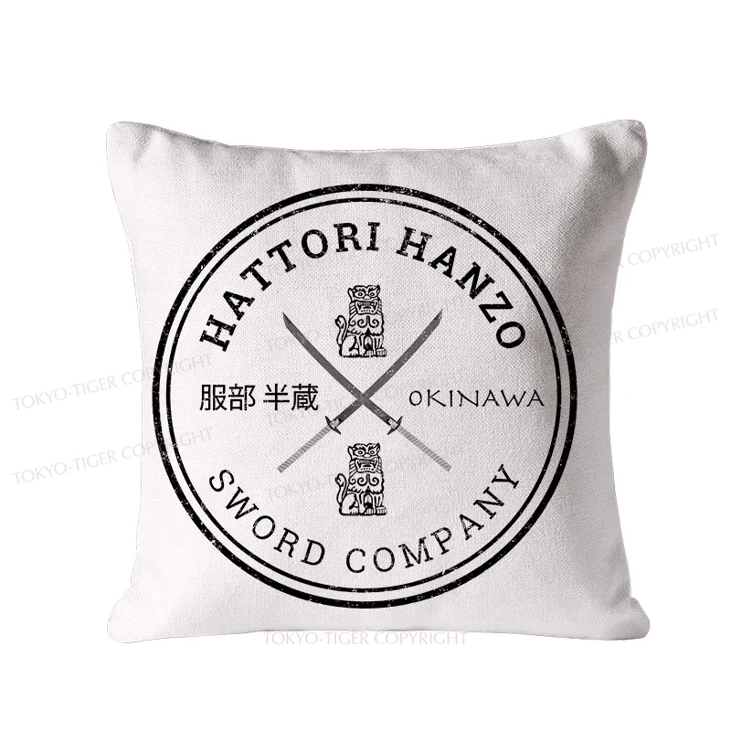 Tokyo-Tiger Hattori Hanzo Sword Company Cushion Pillow