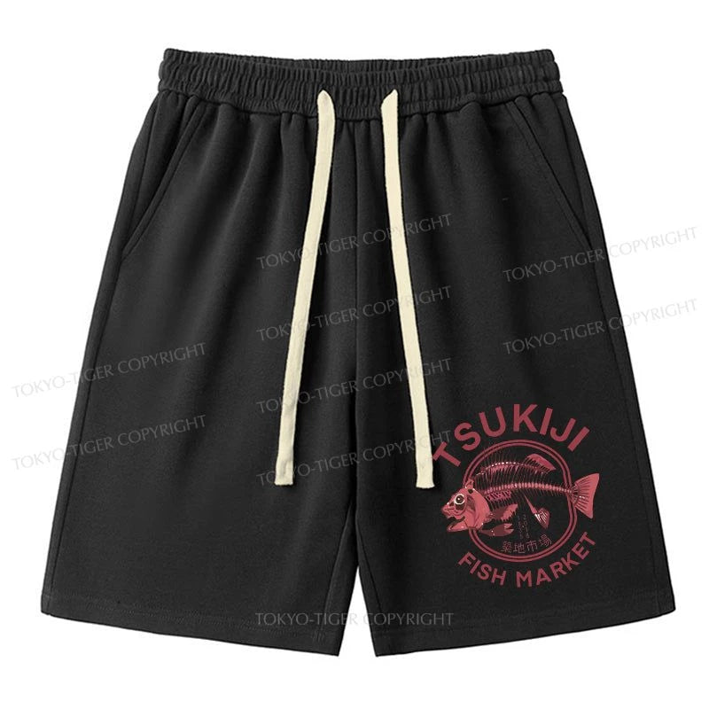 Tokyo-Tiger Tokyo Tsukiji Fish Market Unisex Shorts