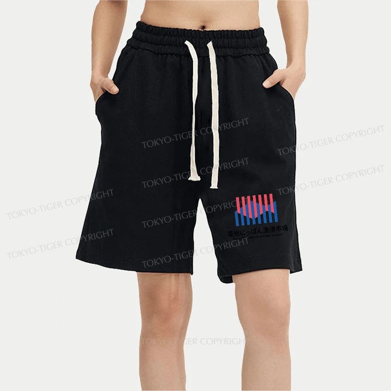 Tokyo-Tiger Tsukiji Nippon Fish Port Market Unisex Shorts