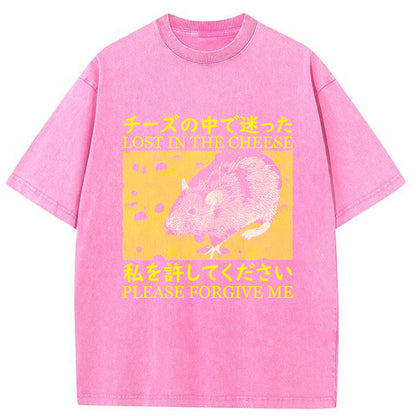 Tokyo-Tiger Lost in the Cheese Rat Washed T-Shirt