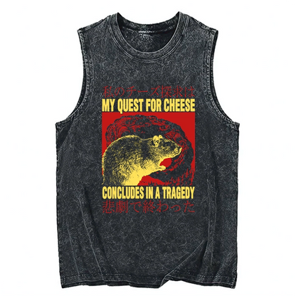 Tokyo-Tiger My Quest For Cheese Rat Japanese Washed Tank
