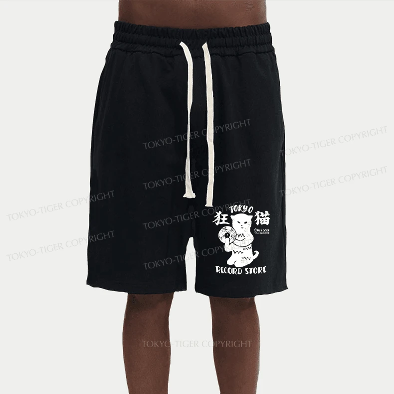 Tokyo-Tiger Tokyo Record Store Cat CD Unisex Shorts