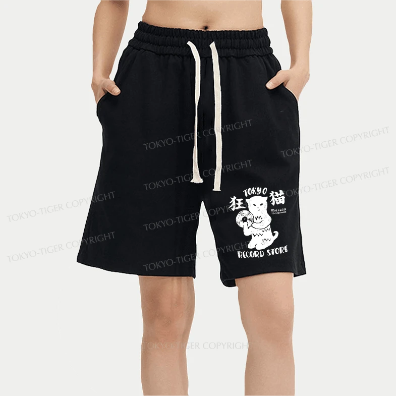 Tokyo-Tiger Tokyo Record Store Cat CD Unisex Shorts