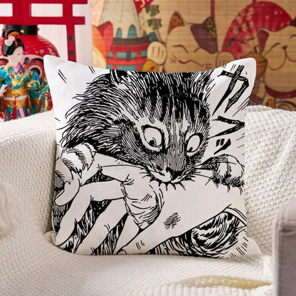 Tokyo-Tiger Creepy Cat Anime Horror Anteater Cushion Pillow