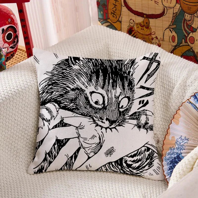 Tokyo-Tiger Creepy Cat Anime Horror Anteater Cushion Pillow