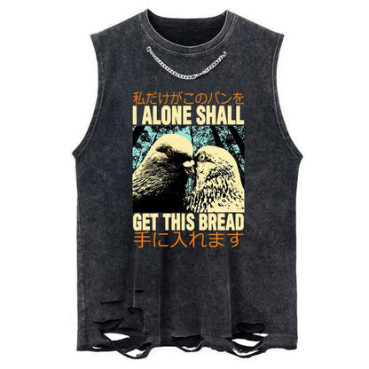 Tokyo-Tiger I Alone Shall Get This Bread Chain Link Washed Tank