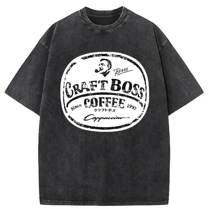 Tokyo-Tiger Coffee Janpanese Craft Boss Washed T-Shirt