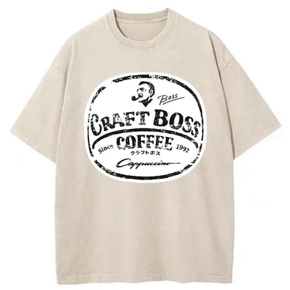 Tokyo-Tiger Coffee Janpanese Craft Boss Washed T-Shirt