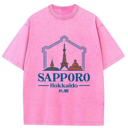 Tokyo-Tiger Sapporo Japan City Washed T-Shirt