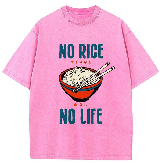 Tokyo-Tiger No Rice No Life Washed T-Shirt
