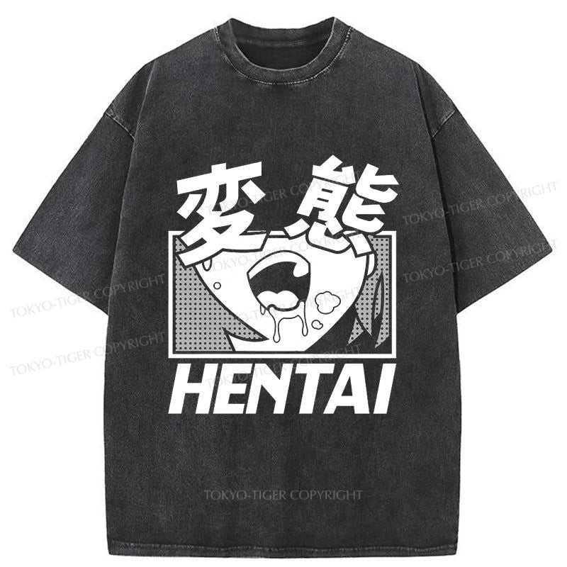 Tokyo-Tiger Hentai Manga Japanese Washed T-Shirt