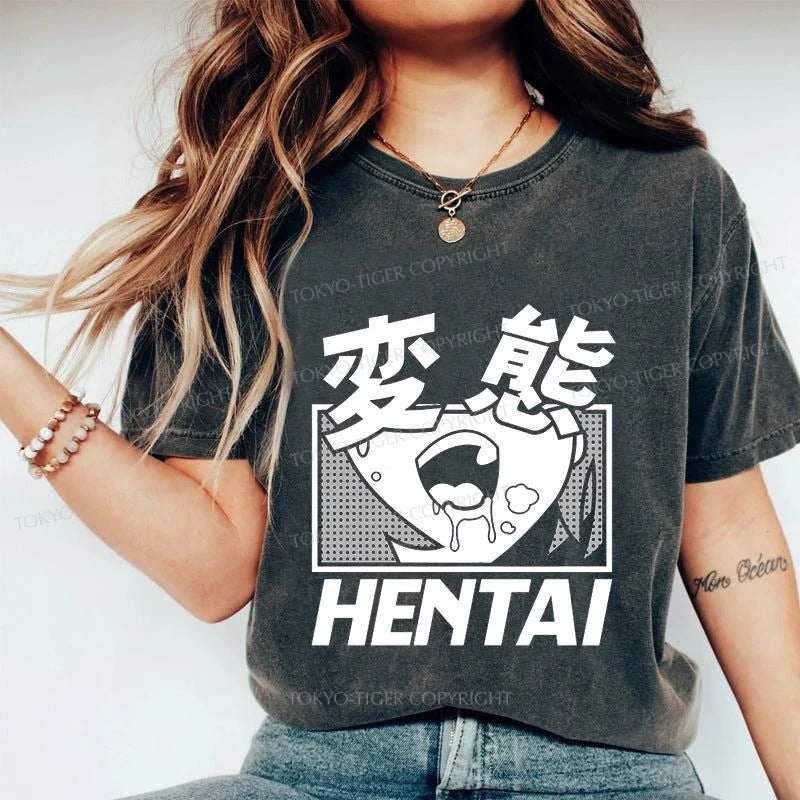 Tokyo-Tiger Hentai Manga Japanese Washed T-Shirt