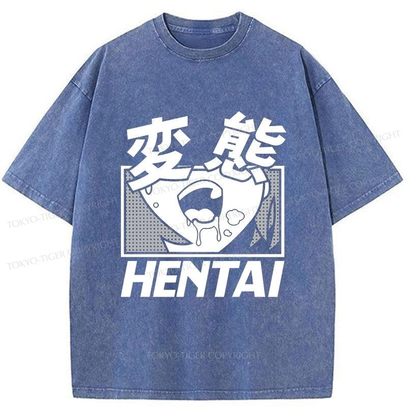 Tokyo-Tiger Hentai Manga Japanese Washed T-Shirt