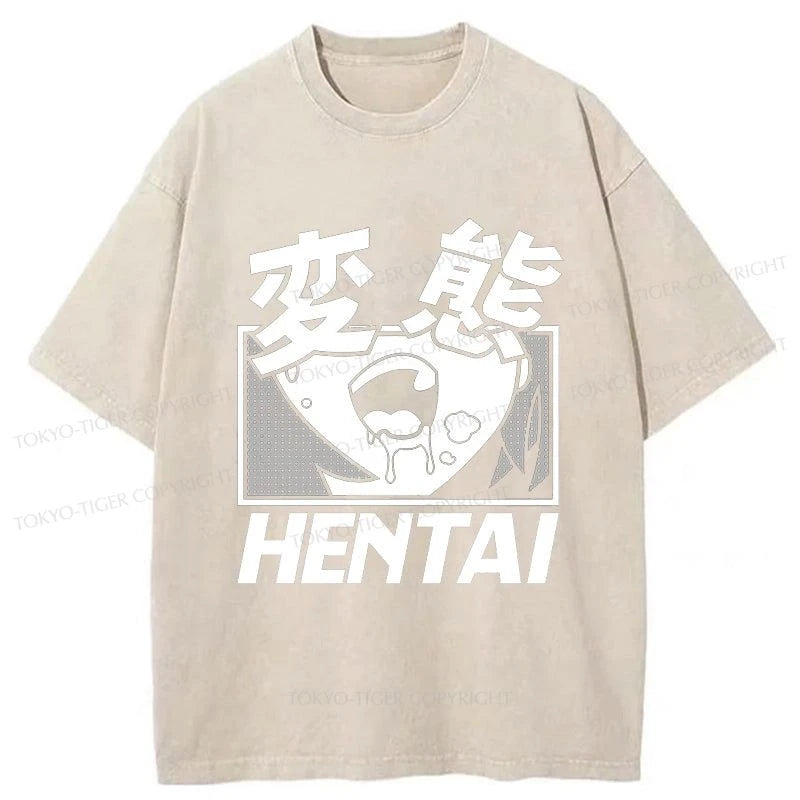 Tokyo-Tiger Hentai Manga Japanese Washed T-Shirt