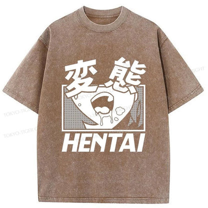 Tokyo-Tiger Hentai Manga Japanese Washed T-Shirt