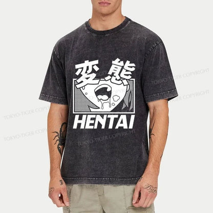 Tokyo-Tiger Hentai Manga Japanese Washed T-Shirt