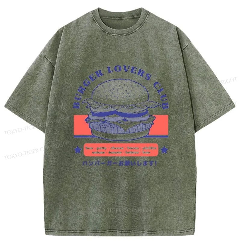 Tokyo-Tiger Burger Lovers Club Washed T-Shirt